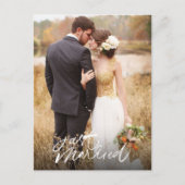 たった今結婚しました写真結婚の有空白の難 ポストカード (正面)