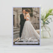 たった今結婚しました写真結婚の発表カード 招待状 (スタンド正面)