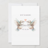 たった今結婚しました写真結婚の追加 案内状 (正面)