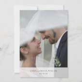 たった今結婚しました写真結婚の追加 案内状 (裏面)