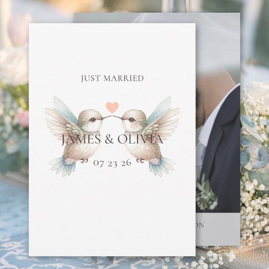 たった今結婚しました写真結婚の追加 案内状