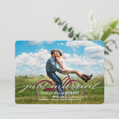 たった今結婚しました写真結婚発表招待状 招待状 (スタンド正面)