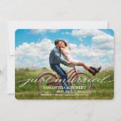 たった今結婚しました写真結婚発表招待状 招待状 (正面)