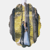 たった今結婚しました写真 オーナメントカード (左)