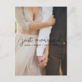 たった今結婚しました可愛い結婚脚本の写真 ポストカード (正面)