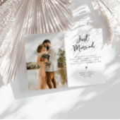 たった今結婚しました台本結婚写真の発表 サンキューカード