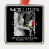 たった今結婚しました名（1年目のクリスマス） メタルオーナメント (正面)