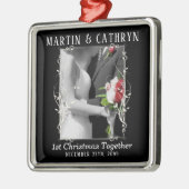 たった今結婚しました名（1年目のクリスマス） メタルオーナメント (左)
