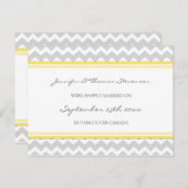 たった今結婚しました告知はがきグレー山形 案内ポストカード (正面/裏面)