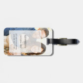 たった今結婚しました夫妻の写真 ラゲッジタグ (裏面横)