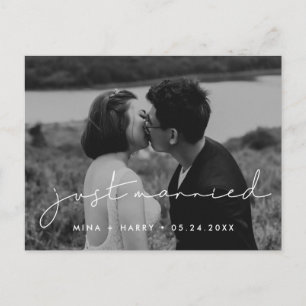 たった今結婚しました手書きミニマ結婚リストの写真 ポストカード