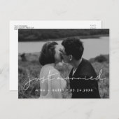 たった今結婚しました手書きミニマ結婚リストの写真 ポストカード (正面/裏面)