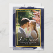 たった今結婚しました招待状 |抽象芸術結婚ー 招待状 (正面)