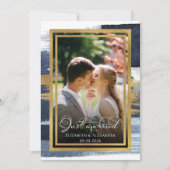 たった今結婚しました招待状 |抽象芸術結婚ー 招待状 (正面)