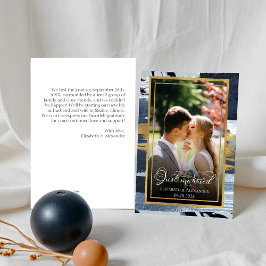 たった今結婚しました招待状 |抽象芸術結婚ー 招待状