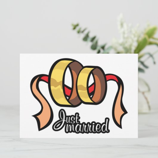 たった今結婚しました招待状 招待状 (スタンド正面)