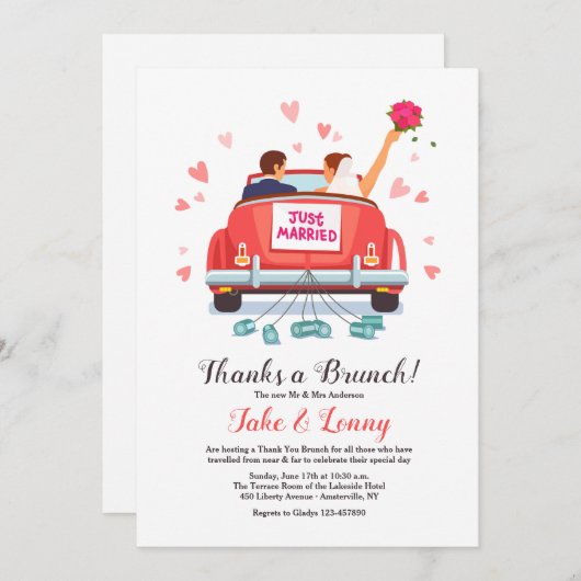 たった今結婚しました招待状 招待状 (正面/裏面)