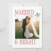 たった今結婚しました新婚クリスマスカード シーズンカード (正面)