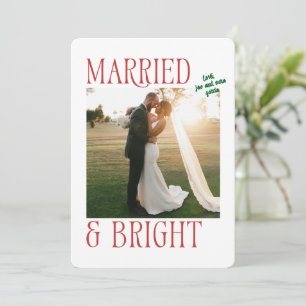 たった今結婚しました新婚クリスマスカード シーズンカード