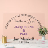 たった今結婚しました新郎新婦ダスティスミレ澄んト アクリルサイン (ウェディング)