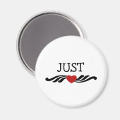 たった今結婚しました新郎新婦 マグネット (正面/裏面)