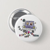 たった今結婚しました新郎新結婚婦のお祝い 缶バッジ (正面&裏面)