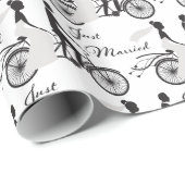 たった今結婚しました新郎自転車 ラッピングペーパー (ロールコーナー)