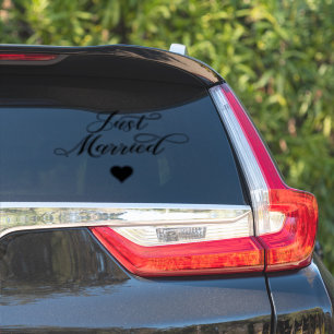 たった今結婚しました書道スタイルデカール シール