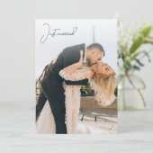 たった今結婚しました書道落書のお知らせ 招待状 (スタンド正面)