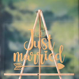 たった今結婚しました桃 アクリルサイン