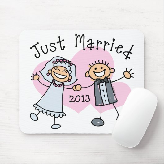 たった今結婚しました棒人間たちの マウスパッド (マウス)