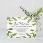 たった今結婚しました水彩ウィローリース発表 招待状 (スタンド正面)