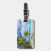 たった今結婚しました熱帯ハネムーン旅行荷物タグ ラゲッジタグ (正面縦)