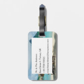 たった今結婚しました熱帯ハネムーン旅行荷物タグ ラゲッジタグ (裏面縦)