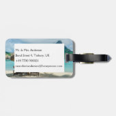 たった今結婚しました熱帯ハネムーン旅行荷物タグ ラゲッジタグ (裏面横)