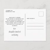 たった今結婚しました犬結婚の 案内ポストカード (裏面)