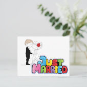 たった今結婚しました発表 ポストカード (スタンド正面)