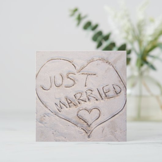 たった今結婚しました発表 案内状 (スタンド正面)