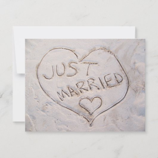 たった今結婚しました発表 案内状 (正面)