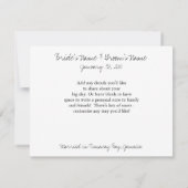 たった今結婚しました発表 案内状 (裏面)