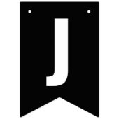 たった今結婚しました白黒モダンミニマル バンティングフラッグ (第2の旗)