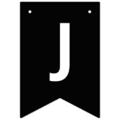 たった今結婚しました白黒発表 バンティングフラッグ (第3の旗)