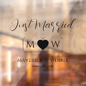 たった今結婚しました窓の2対の固定ペア ウィンドウサイン (シート2)