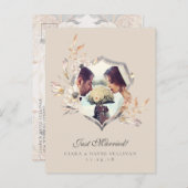 たった今結婚しました立案発表写真はがき 案内ポストカード (正面/裏面)