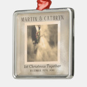 たった今結婚しました第1回カスタムクリスマス年 メタルオーナメント (左)