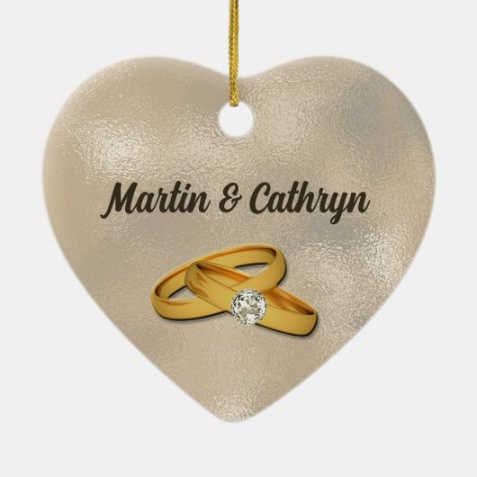 たった今結婚しました第1回クリスマスヴィンテージ写真 セラミックオーナメント (裏面)