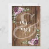 たった今結婚しました素朴とフローラ披露宴のみ 招待状 (裏面)