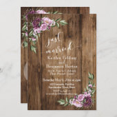 たった今結婚しました素朴とフローラ披露宴のみ 招待状 (正面/裏面)