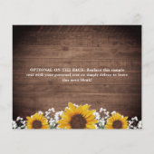 たった今結婚しました素朴ひまわり結婚の発表 (裏面)