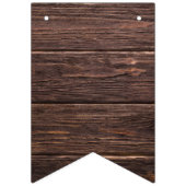 たった今結婚しました素朴ウッドボーホバンティンフラッグ バンティングフラッグ (第1の旗)